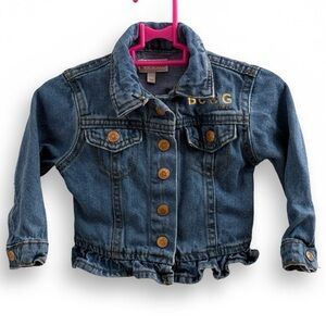 BCBG | Denim Jacket for Baby Girls With Golden Graphic Logo